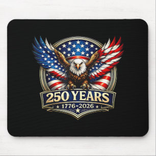 4 juli Amerikaanse vlag adelaar vintage 250 jaar 1 Muismat