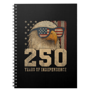4 juli Amerikaanse vlag adelaar vintage 250 jaar 1 Notitieboek