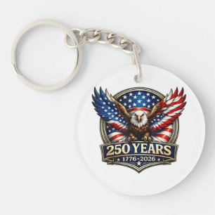 4 juli Amerikaanse vlag adelaar vintage 250 jaar 1 Sleutelhanger