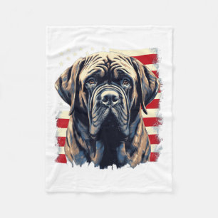 4 juli Amerikaanse vlag Engelse Mastiff Dog _1 Fleece Deken