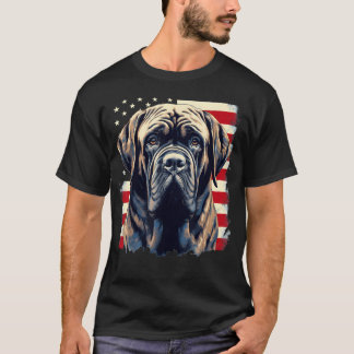 4 juli Amerikaanse vlag Engelse Mastiff T-shirt