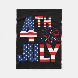 4 juli Amerikaanse vlag feest patriottische Amerik Fleece Deken