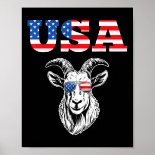 4 juli Amerikaanse vlag geit minnaar USA Patriotic Poster