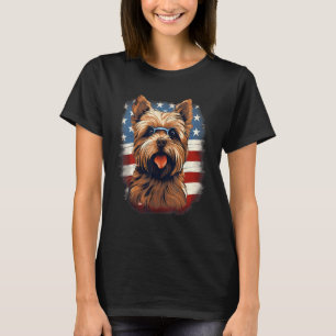 4 juli Amerikaanse vlag Norfolk Terrier hond T-shirt