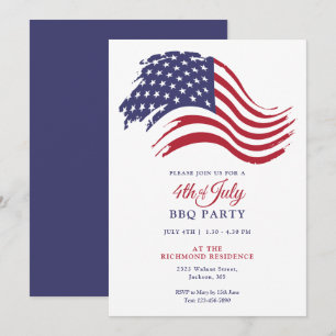 4 juli Amerikaanse Vlag Partij Kaart