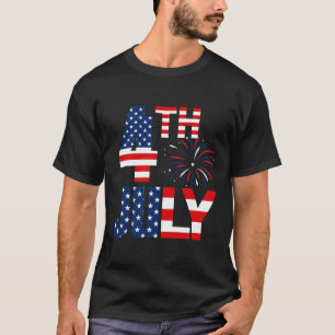4 juli Amerikaanse Vlag Partij Patriottisch Amerik T-shirt