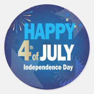 4 juli Amerikaanse Vlag Patriotic Ronde Sticker