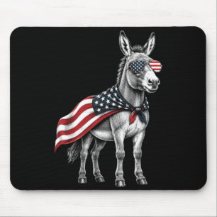 4 juli Amerikaanse vlag patriottisch boerderijdier Muismat