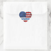 4 juli Amerikaanse vlag Patriottisch Hart Sticker (Tas)