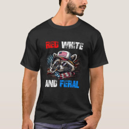 4 juli Amerikaanse vlag Patriottisch rood wit wild T-shirt