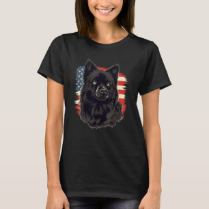 4 juli Amerikaanse vlag Schipperke Hond T-shirt