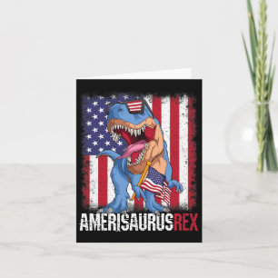 4 juli Amerikaanse vlag USA Dino Amerisaurus Rex Kaart