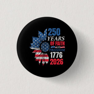 4 juli Amerikaanse vlag vintage 250 jaar 1776 2 Ronde Button 3,2 Cm