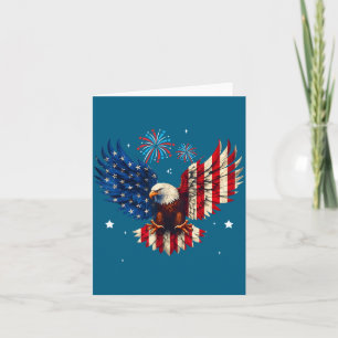 4 juli Amerikaanse zeearend patriottische illustra Kaart