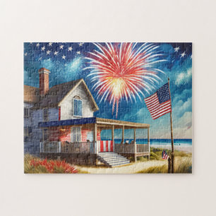 4 juli Art Easy Brain Art Puzzel Foto Puzzel