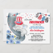 4 juli Baby Boy Shower Uitnodiging (Voorkant)