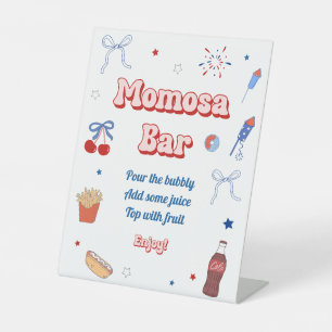 4 juli Baby Girl Shower Momosa Bar Reclamebord Met Voetstuk