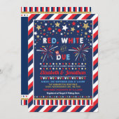 4 juli Baby shower Patriottische Vierde juli Kaart (Voorkant / Achterkant)