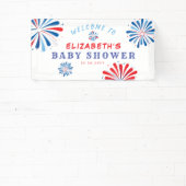 4 juli Baby shower Welkom Spandoek (Insitu)