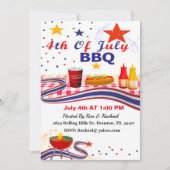 4 juli banenonafhankelijkheid BBQ Kaart (Voorkant)
