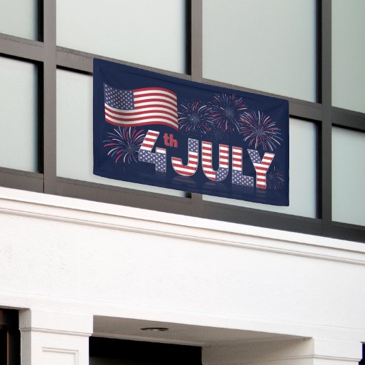4 juli Banner (Buitenkant Gebouw)