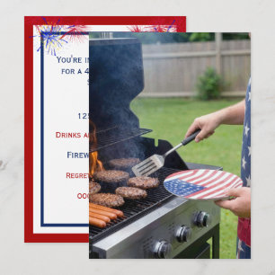 4 juli barbecuefeest kaart