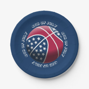 4 juli basketbal papieren bordje