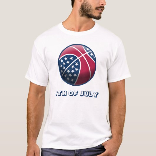 4 juli basketbal t-shirt (Voorkant)
