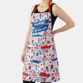 4 juli BBQ Americana All-Over Print Schort (Insitu)