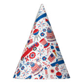 4 juli BBQ Americana Feesthoedjes (Links)