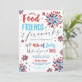 4 juli BBQ Buurt Block Party Kaart (Staand voorkant)