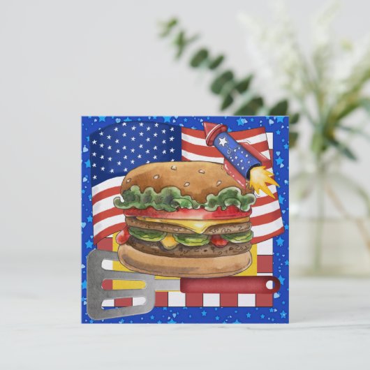 4 juli - BBQ Cook Out ! SRF Kaart (Staand voorkant)