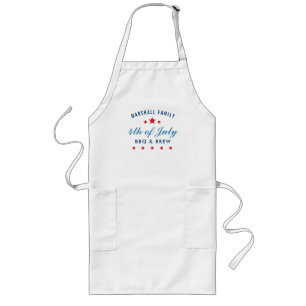 4 juli BBQ en Brew aangepaste familiereünie Lang Schort