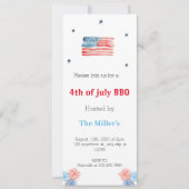 4 juli BBQ-feest Telefoon uitnodigingen (Voorkant)