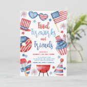 4 juli BBQ Kaart (Staand voorkant)