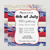 4 juli BBQ Kaart (Voorkant / Achterkant)