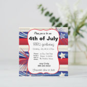 4 juli BBQ Kaart (Staand voorkant)