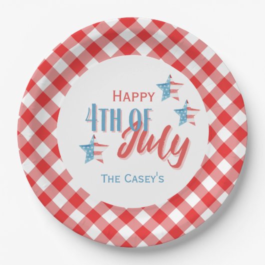 4 juli BBQ Papier Bord (Voorkant)