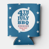 4 juli BBQ Party Red White Star Personalized Blikjeskoeler (Voorkant)