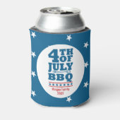 4 juli BBQ Party Red White Star Personalized Blikjeskoeler (Blikje Achterkant)