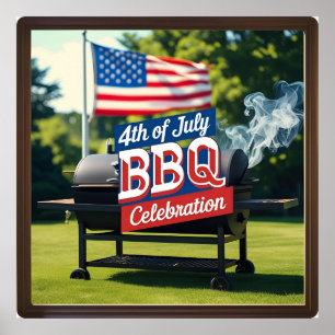 4 juli BBQ viering Poster