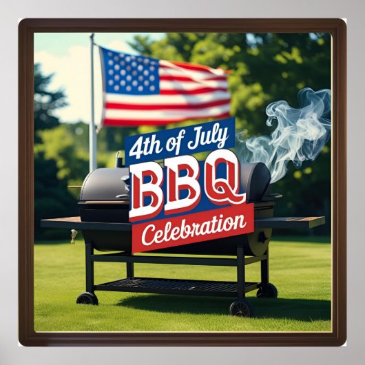 4 juli BBQ viering Poster (Voorkant)