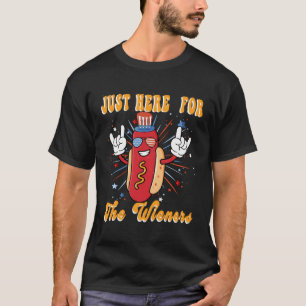 4 juli ben ik hier voor de Wieners Hot Dogs T-shirt