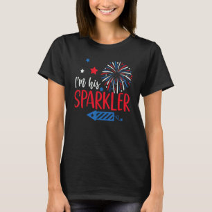 4 juli ben ik zijn vonk Vonken Huwelijk Toppers T-shirt