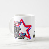 4 juli Big Letter Star Koffiemok (Voorkant links)