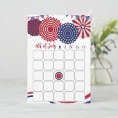 4 juli Bingo Kaart (Staand voorkant)