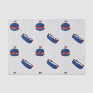 4 juli branderig en hotdog glitter tissuepapier