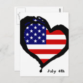 4 juli briefkaart (Voorkant / Achterkant)