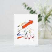 4 juli briefkaart (Staand voorkant)