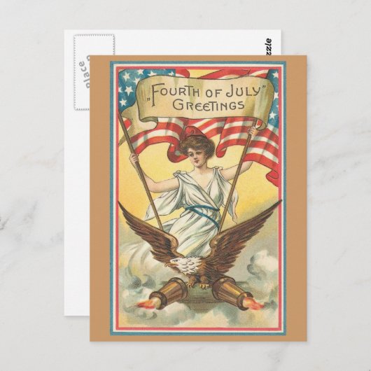  4 juli briefkaart (Voorkant / Achterkant)